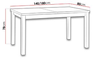 Rozkládací kuchyňský stůl 140x80 cm CAMBERT 1 - olše