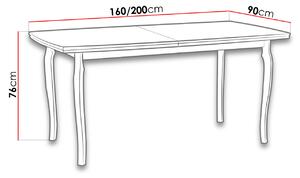 Rozkládací stůl do kuchyně 160x90 cm CALVERT 1 - ořech