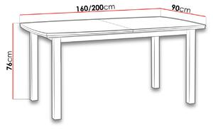 Rozkládací stůl do kuchyně 160x90 cm CALVERT 2 - ořech