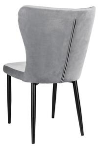 Kuchyňská čalouněná židle ZOLFO - černá / světlá šedá