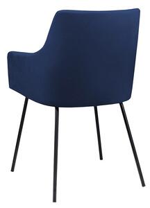 Kuchyňská čalouněná židle LORIDA - černá / modrá