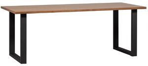 Hoorns Hnědý ořechový jídelní stůl Janco U 200 x 90 cm