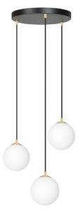 Lustr na lanku ROYAL 3xE14/10W/230V pr. 30 cm černá