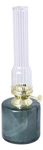 Skleněná petrolejová lampa Elvira Green 25 cm Strömshaga