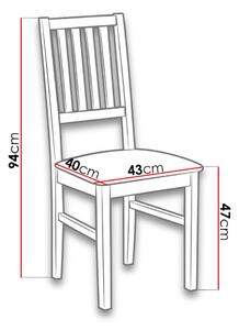 Dřevěná jídelní židle DANBURY 7 - ořech / tmavá šedá