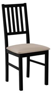 Dřevěná jídelní židle DANBURY 7 - černá / béžová