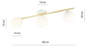 Stropní svítidlo SPLENDI 3xE14/10W/230V bílá/zlatá