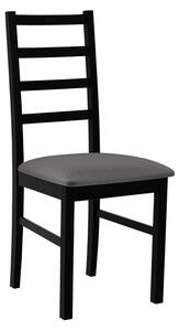 Dřevěná jídelní židle s látkovým potahem DANBURY 8 - černá / tmavá šedá