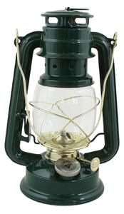 Petrolejová lampa Hurricane Green Brass 24 cm Strömshaga