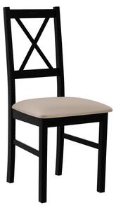 Jídelní židle s čalouněným sedákem DANBURY 10 - černá / béžová