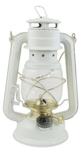 Petrolejová lampa Hurricane White Brass 24 cm Strömshaga