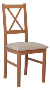 Jídelní židle s čalouněným sedákem DANBURY 10 - olše / béžová