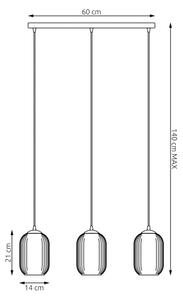 Lustr na lanku VERDI 3xE27/15W/230V černá/šedá