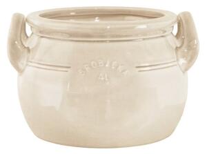 Kameninový květináč Brobacka Cream Low 25x15 cm Strömshaga