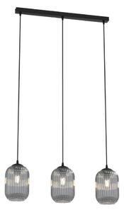 Lustr na lanku VERDI 3xE27/15W/230V černá/šedá
