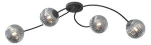 Přisazený lustr VIBRA 4xE14/10W/230V černá/šedá