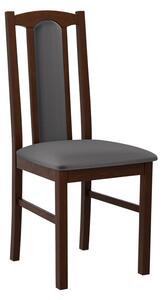 Čalouněná židle do kuchyně EDON 7 - ořech / tmavá šedá