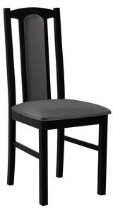 Čalouněná židle do kuchyně EDON 7 - černá / tmavá šedá