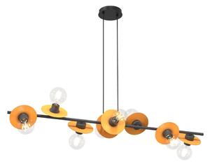 Lustr na lanku TOKEN 8xE27/15W/230V oranžová