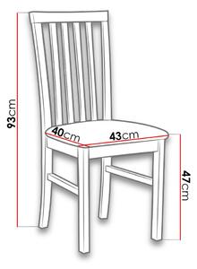 Židle k jídelnímu stolu FRATONIA 1 - bílá / tmavá šedá