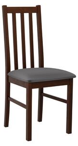 Čalouněná židle do jídelny EDON 10 - ořech / tmavá šedá