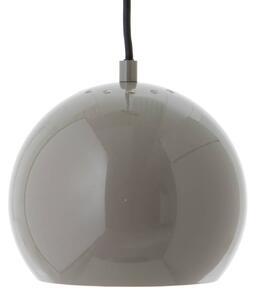 Závěsné svítidlo FRANDSEN Koule, lesklá šedá, Ø 18 cm