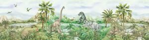 Dětská samolepící bordura na zeď Dino | 5 m x 13.8 cm | DWBD8185