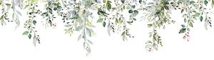 Samolepící bordura na zeď Watercolor Větve | 5 m x 13.8 cm | DWB8285