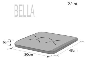 Podsedák na zahradní židli BELLA modré listí ekolen