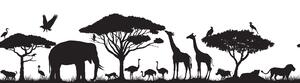 Samolepící bordura na zeď Safari Silueta | 5 m x 13.8 cm | DWB8267