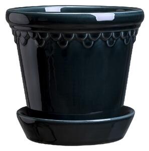 Květináč Kobenhavner glazovaný Petrol Blue 14 cm Bergs Potter