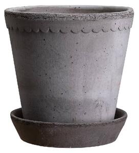 Květináč Helena s podmiskou Raw Grey 18 cm Bergs Potter