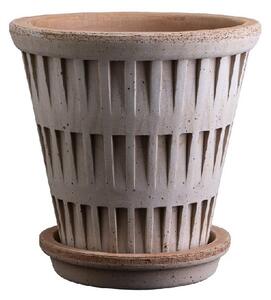 Květináč Pantheon s podmiskou Raw Rosa 16 cm Bergs Potter