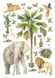 Dětská samolepka na zeď Jungle | 42.5 x 65 cm | DDK1743