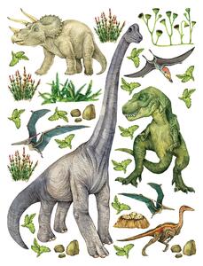 Dětská samolepka na zeď Dino | 65 x 85 cm | DDK2331