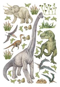 Dětská samolepka na zeď Dino | 42.5 x 65 cm | DDK1747