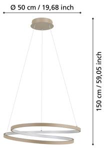 Eglo 901139 - LED Lustr na lanku RUOTALE LED/36W/230V 3000K béžová