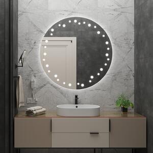 Kulaté zrcadlo do koupelny s LED osvětlením C10