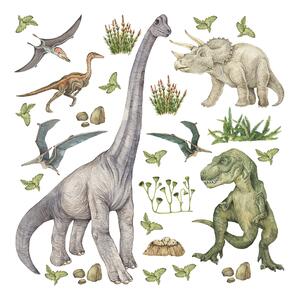 Dětská samolepka na zeď Dino | 30 x 30 cm | DDKS3821