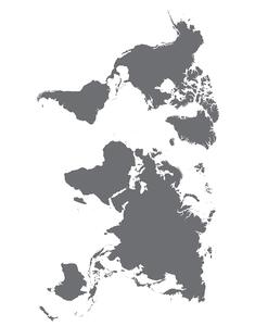Samolepka na zeď Stříbrná Mapa | 65 x 85 cm | DF1041