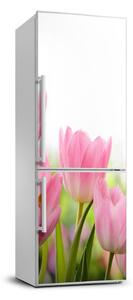 Nálepka fototapeta Růžové tulipány FridgeStick-70x190-f-76412458