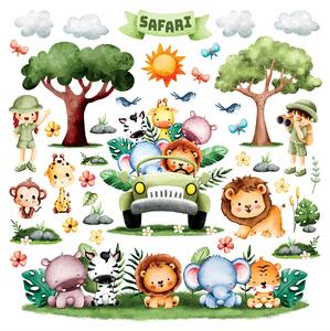Dětská samolepka na zeď Safari | 30 x 30 cm | DDKS3917