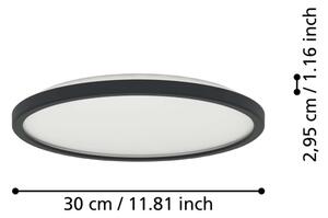 Eglo 901438-LED Koupelnové stropní svítidlo ROVITO 13,9W/230V pr.30cm IP44 černá
