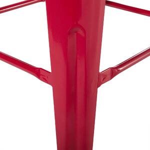 Sada 2 ocelových barových stoliček 76 cm červené CABRILLO