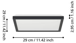 Eglo 901442-LED Koupelnové stropní svítidlo ROVITO 13,4W/230V 29x29cm IP44 černá