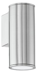 EGLO Venkovní moderní nástěnné LED světlo RIGA, stříbrné, 15cm 94106