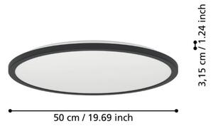 Eglo 901441-LED Koupelnové stropní svítidlo ROVITO 16,8W/230V pr.50cm IP44 černá