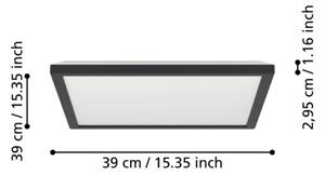 Eglo 901443-LED Koupelnové stropní svítidlo ROVITO 17,6W/230V 39x39cm IP44 černá