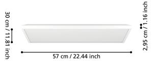 Eglo 901453 -LED Koupelnové stropní svítidlo ROVITO 17,2W/230V 30x57cm IP44 bílá