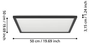 Eglo 901457 -LED St. koupel. svítidlo ROVITO-R 17W/230V 50x50 cm IP44 černá + DO